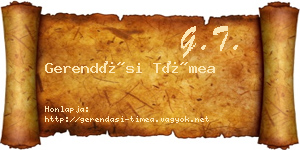 Gerendási Tímea névjegykártya